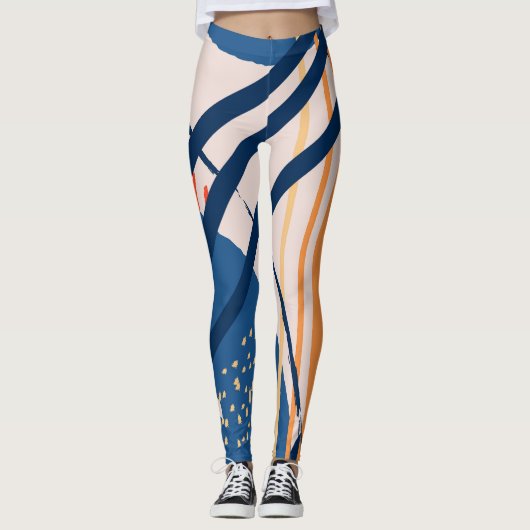Tropische Blüte: Moderner Führer Leggings (Vorderseite)