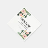 Tropische Blüte Sie bindet das Brautparty des Knot Serviette (Ecke)