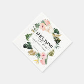 Tropische Blüte Sie bindet das Brautparty des Knot Serviette (Ecke)