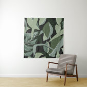 Tropische Blüte: Vintage Linie Art. Wandteppich (Beispiel)