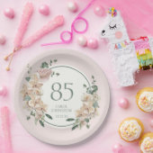 Tropische Blüte zum 85. Geburtstag Pappteller (Party)