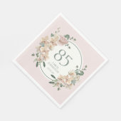 Tropische Blüte zum 85. Geburtstag Serviette (Ecke)