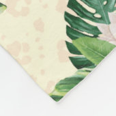 Tropische Blüten des weißen Lotus Fleecedecke (Ecke)