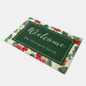 Tropische Blüten des weißen Lotus Fußmatte (Schrägansicht)