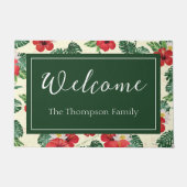 Tropische Blüten des weißen Lotus Fußmatte (Vorderseite)