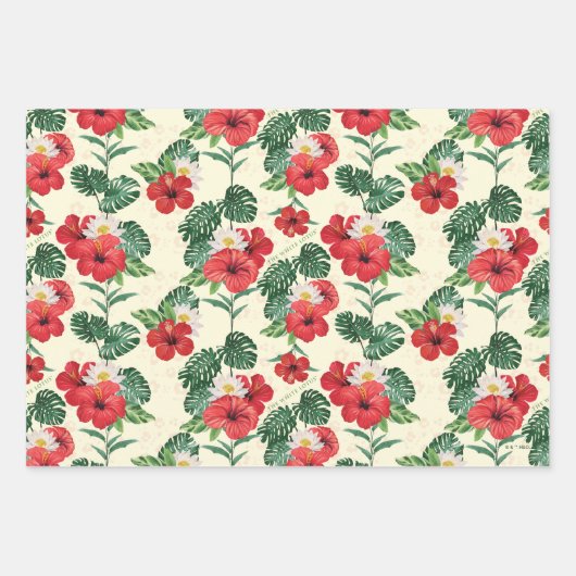 Tropische Blüten des weißen Lotus Geschenkpapier Set (Vorderseite)