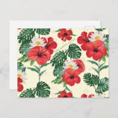 Tropische Blüten des weißen Lotus Postkarte (Vorne/Hinten)