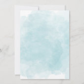 Tropische Blütenblau-Junge-Dusche Einladung (Rückseite)