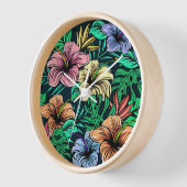 Tropische Blütenfarben Uhr (Winkel)