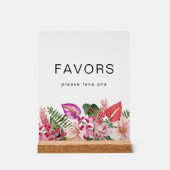 Tropische Blütenfavoriten Akryllische Beschriftung Acrylschild (Vorderseite)