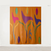 Tropische Blütenflora Wandteppich (Vorderseite)