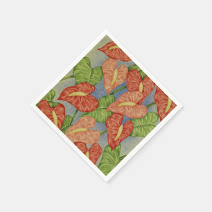 Tropische Blütenschweif-Blumen-Papierservietten Serviette