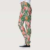 Tropische Blütenvögel aus Paradies Blume Palmenblä Leggings (Links)