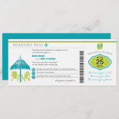 Tropische Boarding-Durchlauf-Hochzeits-Einladung Einladung (Vorne/Hinten)