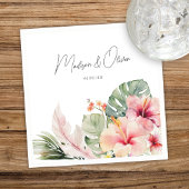 Tropische Botanicals-Hochzeit Serviette