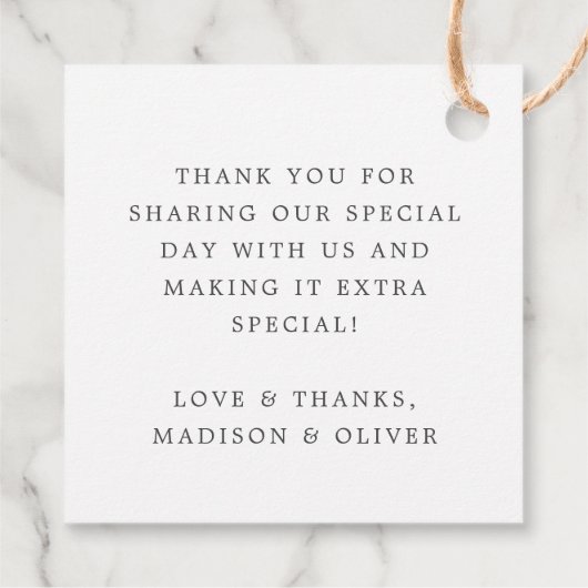 Tropische Botanicals-Hochzeitsgeschenk + Geschenkanhänger (Rückseite)