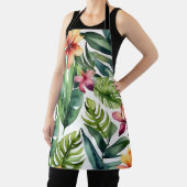 Tropische Botanicals Lebendes Aquarellblatt Schürze (InSitu)