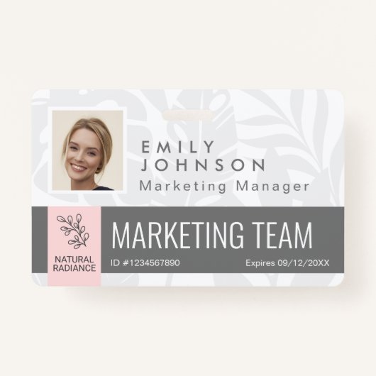 Tropische Botanicals Pink Beauty Foto & Logos Mita Ausweis (Vorderseite)