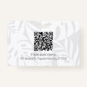 Tropische Botanicals Pink Beauty Foto & Logos Mita Ausweis (Rückseite)