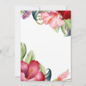 Tropische botanische Aloha-Engagement-Partei Einladung (Rückseite)