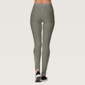 Tropische botanische Ananas-Grau-Leggings Leggings (Rückseite)