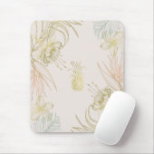 Tropische botanische Blätter aus Flora und Fauna Mousepad (Mit Mouse)