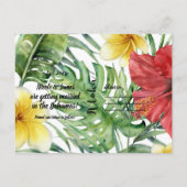Tropische botanische Blätter Floral Aloha Rett Dat Ankündigungspostkarte (Rückseite)