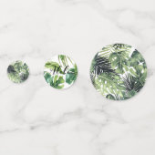 Tropische botanische Blätter Hawaiianische Geburts Konfetti (Vorderseiten)