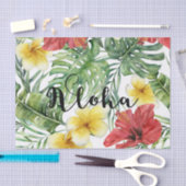 Tropische botanische Blätter und Blume Floral Aloh Seidenpapier (Handwerk)