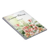 Tropische botanische Blume Elegant Stilvoll Notizblock (Rechte Seite)