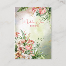 Tropische botanische Blumenverkleidung Visitenkarte