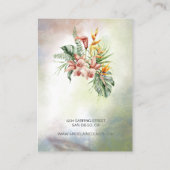 Tropische botanische Blumenverkleidung Visitenkarte (Rückseite)