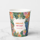 Tropische Botanische Jungle Wasserfarbe Kinderdusc Pappbecher (Vorderseite)