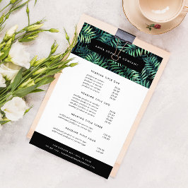 Tropische botanische Preise und Dienstleistungen Flyer