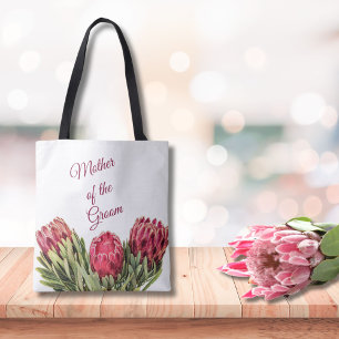 Tropische botanische rosa Protea-Blumen grüner Blä Tasche