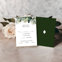 Tropische botanische RSVP-Karte - Hochzeit in Urla