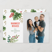 Tropische botanische Urlaubskarte Feiertagskarte (Vorne/Hinten)