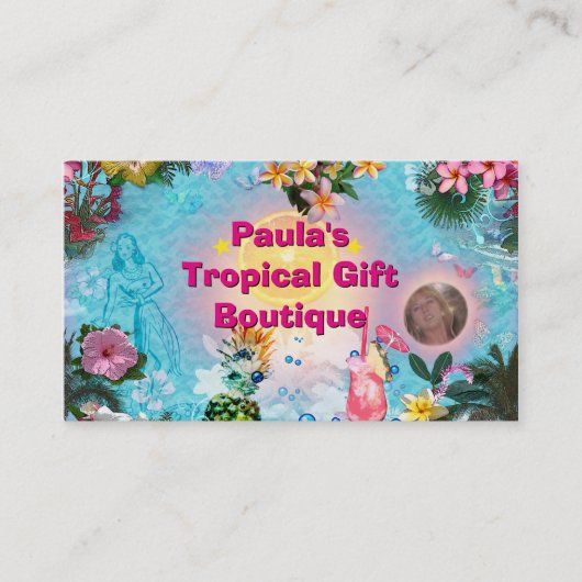 Tropische Boutique Visitenkarte (Vorderseite)
