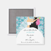 Tropische Braut und Bräuche speichern das Zeitmaga Magnet (Vorderseite/Rückseite)