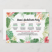 Tropische Brautparty-Route Aloha laden ein Einladung (Vorne/Hinten)