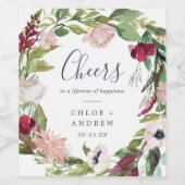 Tropische Breeze Cheers Hochzeit von Weinetiketten Weinetikett (Einzelnes Label)