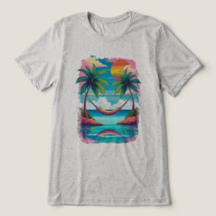Tropische Breeze-Flucht Tri-Blend Shirt