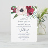 Tropische Breeze Hochzeit Einladung (Stehend Vorderseite)