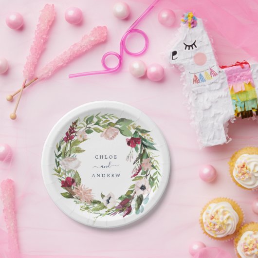 Tropische Breeze Hochzeit Pappteller (Party)