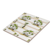 Tropische Bretterbude und Palmen Fliese (Seite)