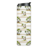 Tropische Bretterbude und Palmen Thermosbecher (Nach links gedreht)