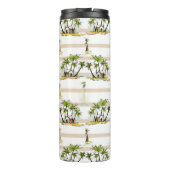 Tropische Bretterbude und Palmen Thermosbecher (Rückseite)