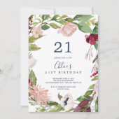 Tropische Brise 21. Geburtstag Einladung (Vorderseite)