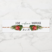 Tropische Brise Blütenhochzeit Wasserflaschenetikett (Einzelnes Label)