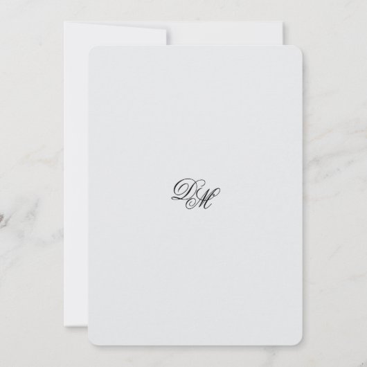 Tropische Brise gefärbt Hochzeit Einladung (Rückseite)